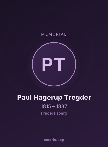 Memorial portrait of Paul Hagerup Tregder