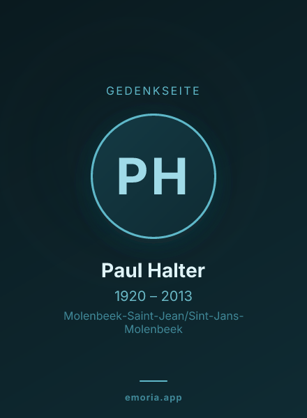 Gedenkportrait von Paul Halter