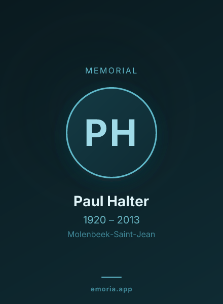 Memorial portrait of Paul Halter