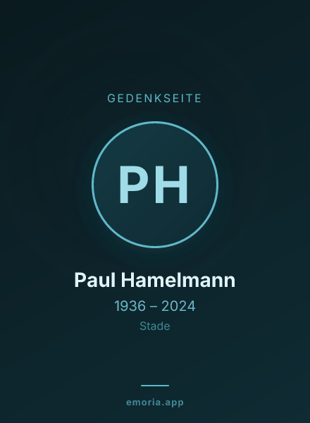 Gedenkportrait von Paul Hamelmann