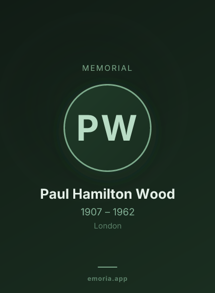 Memorial portrait of Paul Hamilton Wood