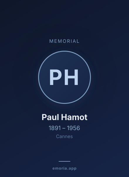 Memorial portrait of Paul Hamot