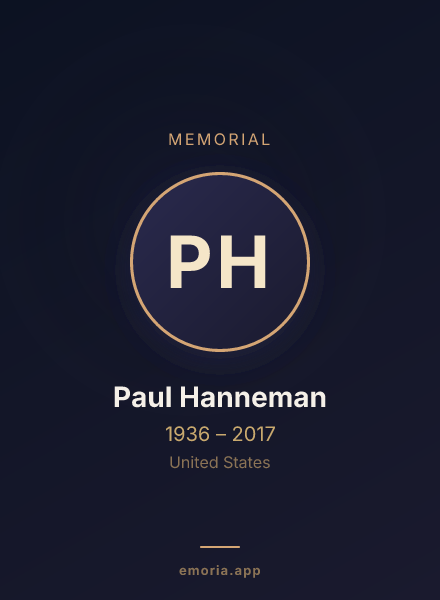 Memorial portrait of Paul Hanneman