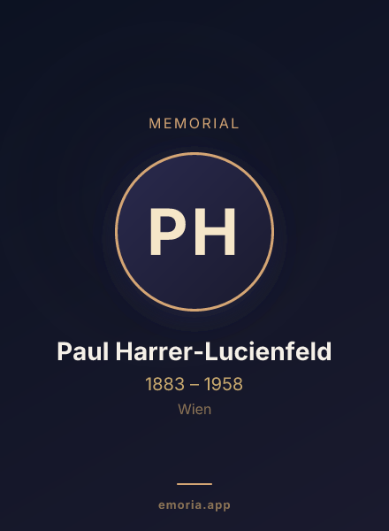Memorial portrait of Paul Harrer-Lucienfeld