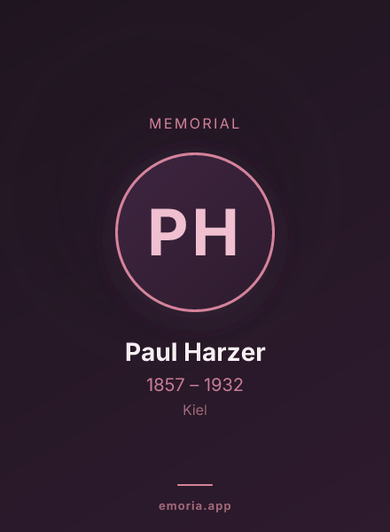 Memorial portrait of Paul Harzer