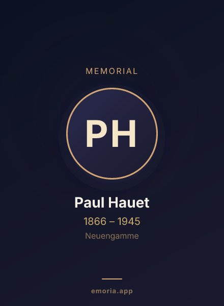 Memorial portrait of Paul Hauet