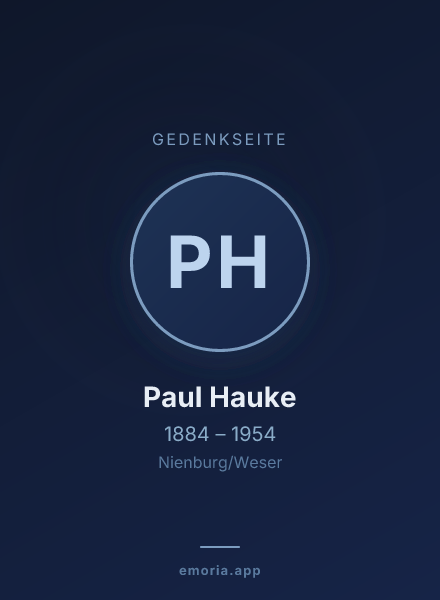 Gedenkportrait von Paul Hauke