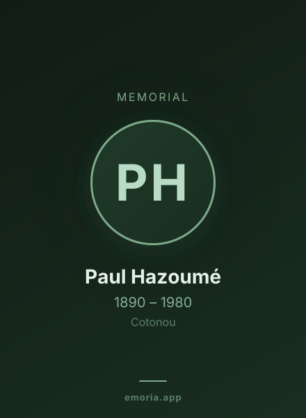 Memorial portrait of Paul Hazoumé