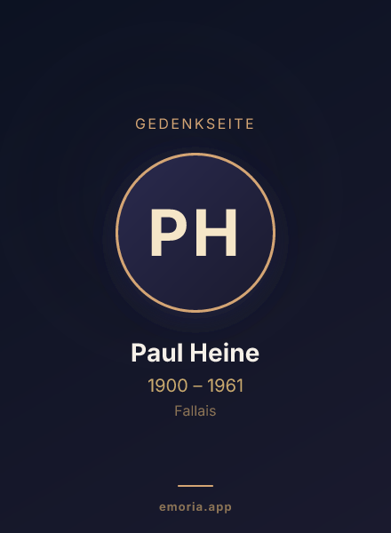 Gedenkportrait von Paul Heine