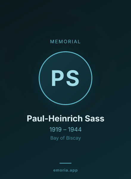 Memorial portrait of Paul-Heinrich Sass