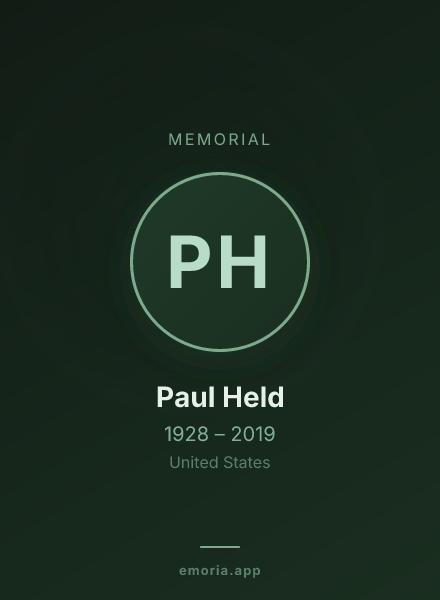 Memorial portrait of Paul Held