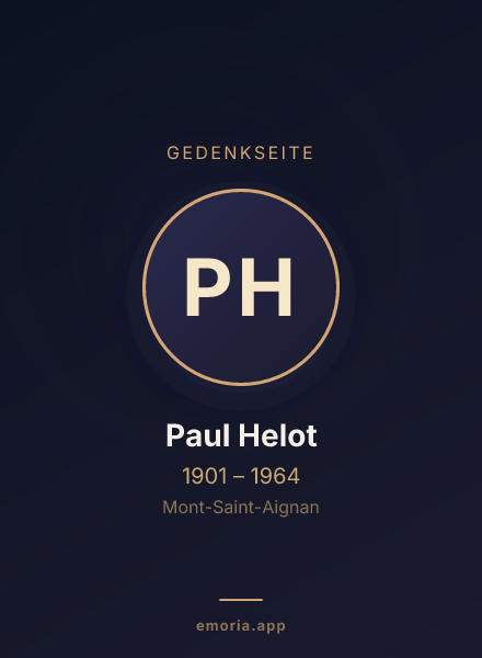 Gedenkportrait von Paul Helot
