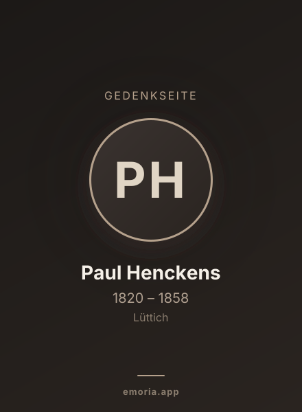 Gedenkportrait von Paul Henckens