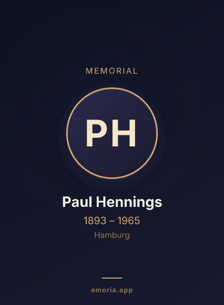 Memorial portrait of Paul Hennings