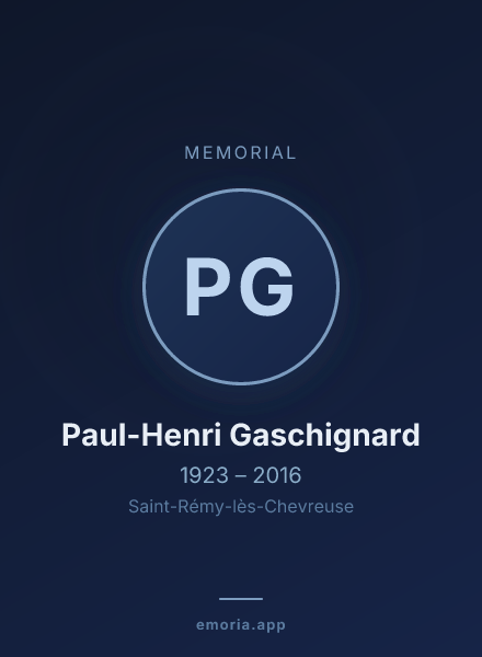 Memorial portrait of Paul-Henri Gaschignard