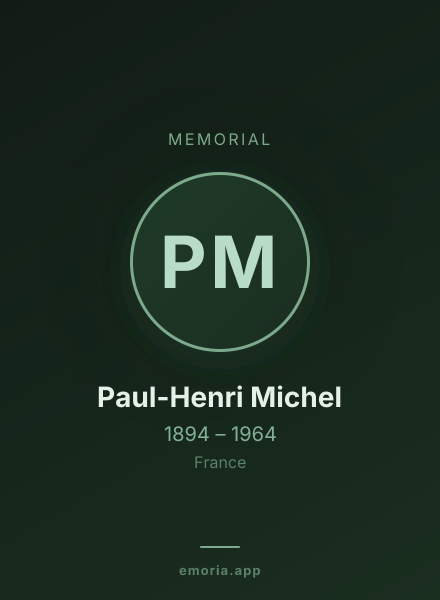 Memorial portrait of Paul-Henri Michel