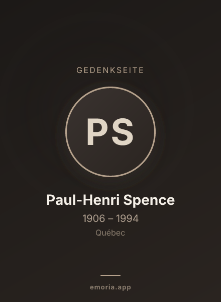 Gedenkportrait von Paul-Henri Spence