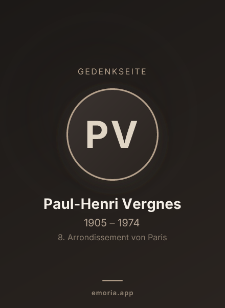 Gedenkportrait von Paul-Henri Vergnes