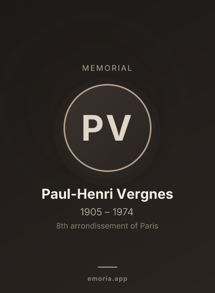Memorial portrait of Paul-Henri Vergnes