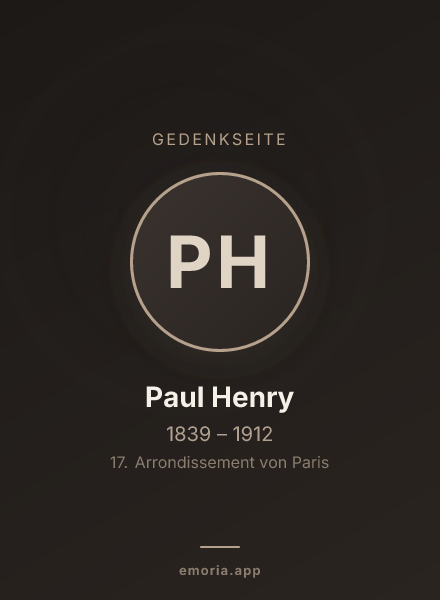 Gedenkportrait von Paul Henry
