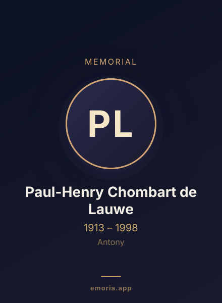 Memorial portrait of Paul-Henry Chombart de Lauwe