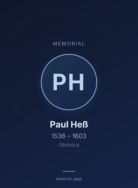 Memorial portrait of Paul Heß