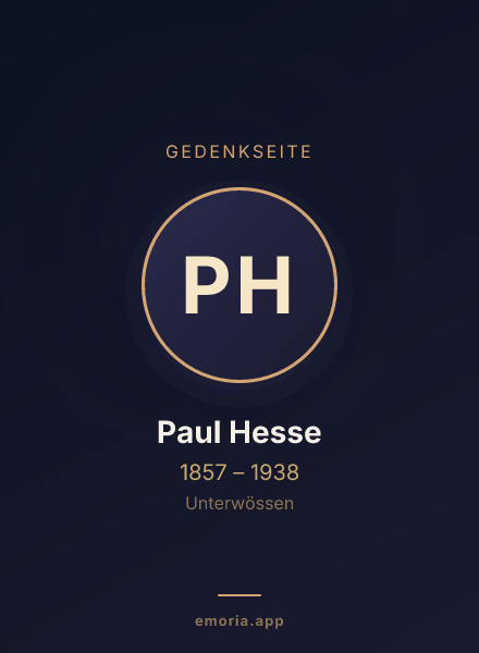 Gedenkportrait von Paul Hesse