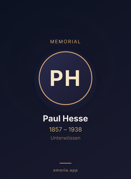 Memorial portrait of Paul Hesse