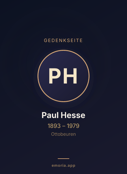 Gedenkportrait von Paul Hesse