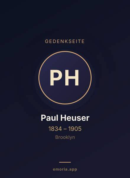 Gedenkportrait von Paul Heuser