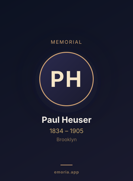 Memorial portrait of Paul Heuser