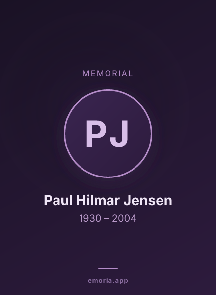 Memorial portrait of Paul Hilmar Jensen