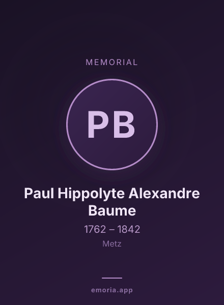 Memorial portrait of Paul Hippolyte Alexandre Baume