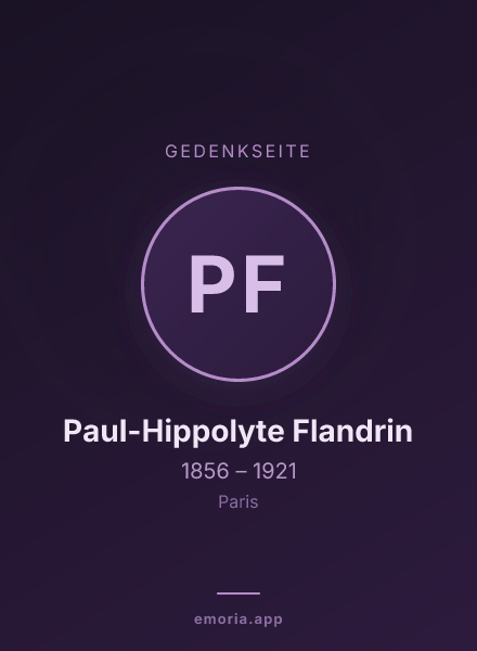 Gedenkportrait von Paul-Hippolyte Flandrin