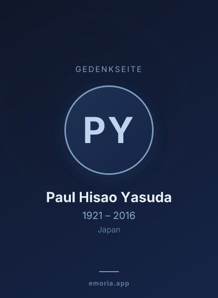 Gedenkportrait von Paul Hisao Yasuda