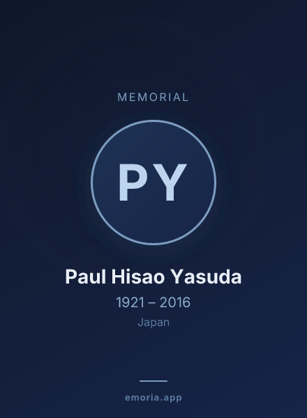 Memorial portrait of Paul Hisao Yasuda