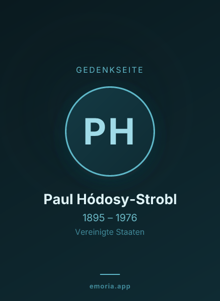 Gedenkportrait von Paul Hódosy-Strobl