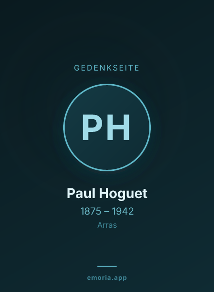 Gedenkportrait von Paul Hoguet