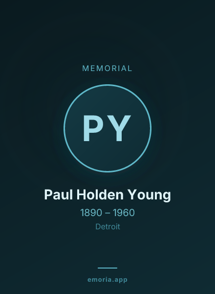 Memorial portrait of Paul Holden Young