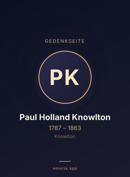 Gedenkportrait von Paul Holland Knowlton
