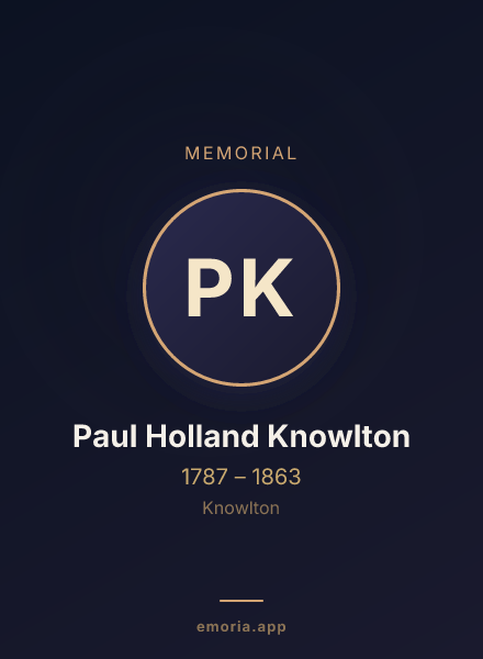 Memorial portrait of Paul Holland Knowlton