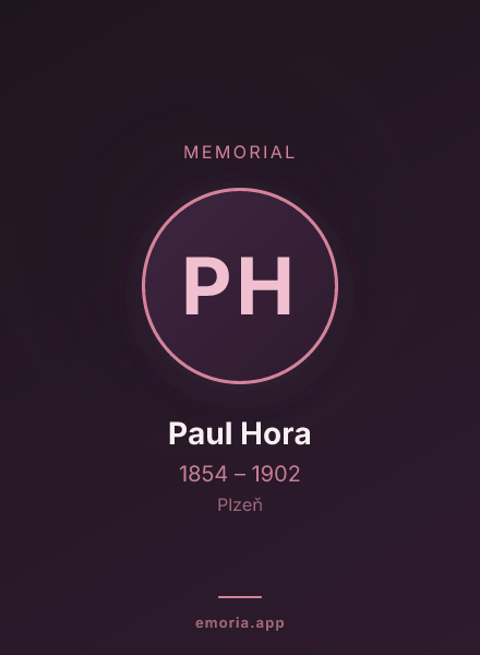 Memorial portrait of Paul Hora