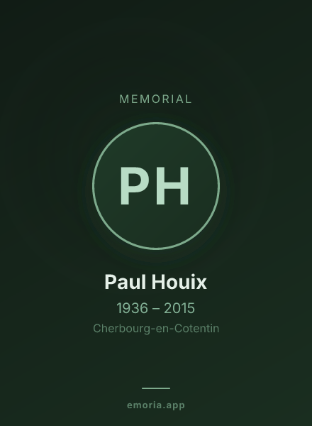Memorial portrait of Paul Houix