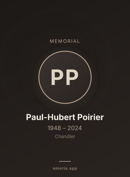 Memorial portrait of Paul-Hubert Poirier