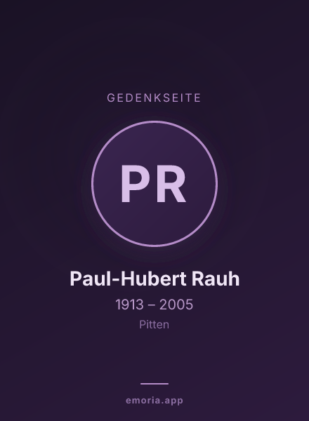 Gedenkportrait von Paul-Hubert Rauh