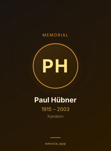 Memorial portrait of Paul Hübner