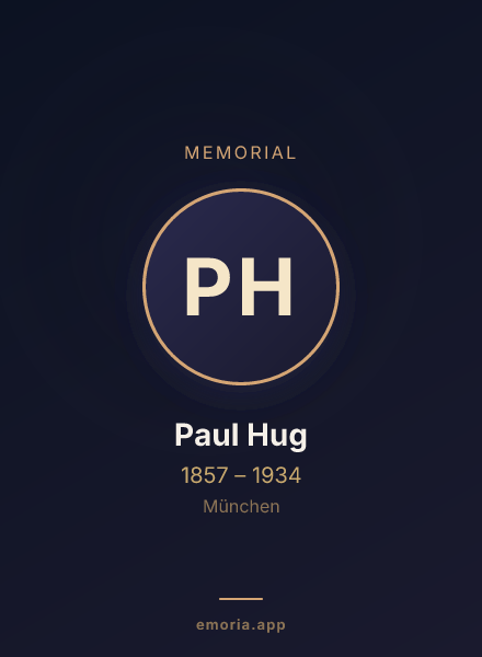 Memorial portrait of Paul Hug