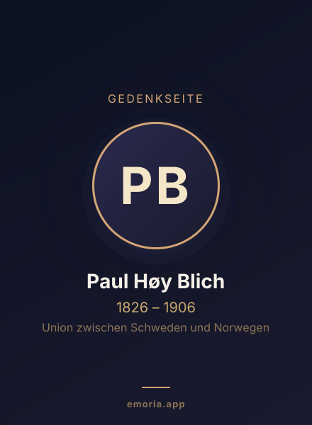 Gedenkportrait von Paul Høy Blich