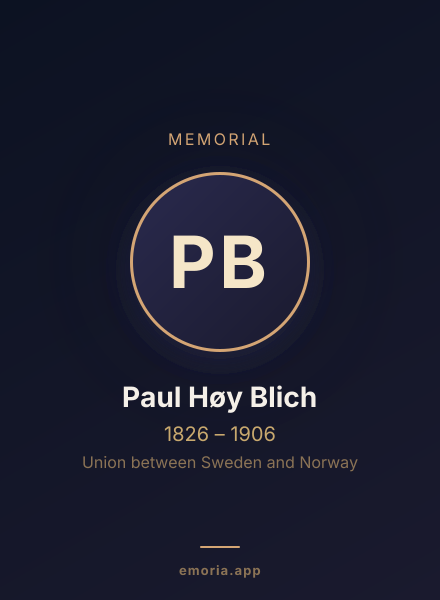 Memorial portrait of Paul Høy Blich