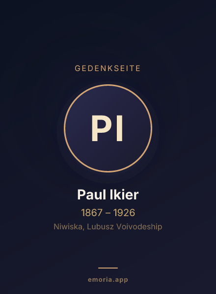 Gedenkportrait von Paul Ikier